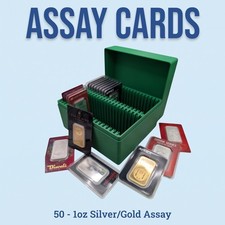 1oz Gold & Silver Bar Assay Card Box - 50 Slot - PAMP Valcambi Perth Mint picture