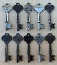LOT OF 10 Antique c. 1930s French Lick Springs Hotel Skeleton Room Keys Indiana picture