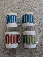 Set x4 VTG MCM Trimont Ware Coffee Cups Mugs 60’s/70’s Syco Keramik Swedish  picture