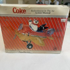 Vintage Coca-Cola Polar Bear Airplane Action Musical Always Coca-Cola w/ Box picture