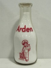 TRPQ Milk Bottle Arden Dairy Seattle WA Los Angeles CA San Diego CA Arden Boy 40 picture
