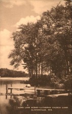 Clintonville WI Long Lake Scene Artvue Post Card Co. c1910s Vintage Postcard picture