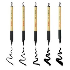 Set of 5 Bimoji Fude Brush Pens for Calligraphy Drawing and Lettering picture