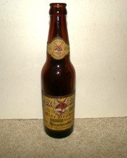 1930's FOX HEAD OLDE BROWNE beer IRTP 12 oz bottle WAUKESHA WISCONSIN picture