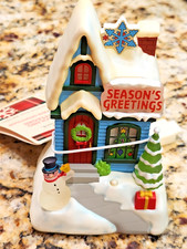 Hallmark Caroling Cottages Seasons Greetings Ornament-2009-Music & Lights-NWT picture