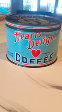 Rare antique Heart's Delight Coffee Tin Canister w/ Lid Special 5¢  picture