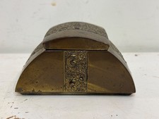 Antique Jennings Bros Art Nouveau Brass Inkwell JB 1592 picture