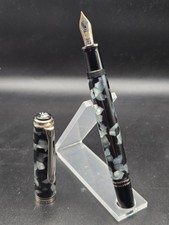 Pelikan Souverän M600 – Black/Gray Marble – Extra Fine 14C‑585 Gold Nib picture