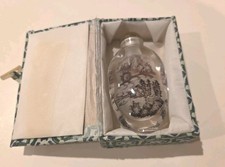 Vintage Chinese Reverse Inside Handpainted Landscape Glass Snuff Bottle with box picture