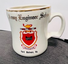US Army Engineer School Mug 12 oz Fort Belvoir VA 1960s USA Made picture