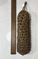 Vintage Rope Boat Fender Bumper Nautical Coastal Decor Hand Woven 18” picture