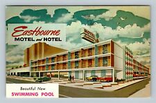 Atlantic City NJ, Eastbourne Motel & Hotel, New Jersey c1966 Vintage Postcard picture