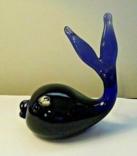 Vintage Pairpoint Glass FISH Figurine Paperweight Bluish Purple picture