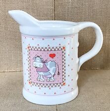 Vintage George Good By Fabrizio Happy Cow Hearts Milk Pitcher Kitsch Cheery picture