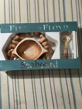 Fitz And Floyd Ceramic Crab Dip Sauce Bowl Dish Shell Spoon New Stunning - 2006 picture