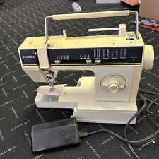 Vtg Singer 6215C Free Arm Zig-Zag Portable Electric Sewing Machine, Manual/Pedal picture