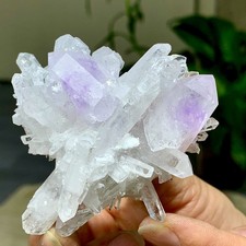 100G New Find white+purple Phantom Quartz Crystal Cluster Mineral Specimen picture