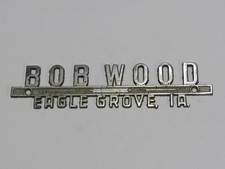 VTG Bob Wood Chevrolet-Olds Eagle Grove Iowa Metal Dealership Badge Emblem Tag picture
