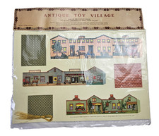 Vintage Press Out Toy Village. 12 Buildings. NIB 1980 picture