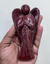 Large Red Jasper  Crystal Angel Hand Carved Crystal Angel Home Office Dask Decor picture
