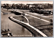 Alte Neue Lombardsbrücke Hamburg Germany 1950s RPPC Real Photo picture
