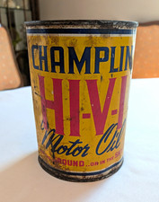 Champlin Hi-Vi Motor Oil Advertising Can S.A.E. 60 HD Gas & Oil Theme picture
