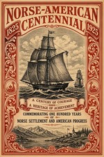 Norse-American Centennial 1825-1925 Poster 12x18” Rare Reprint 🌟 picture
