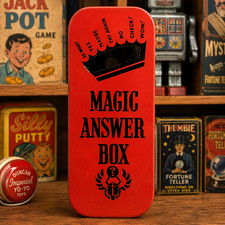 Magic Answer Box Tin Litho 1938 Jack Armstrong Radio Premium - Pre-Magic 8 Ball picture