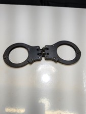 Vintage Peerless Model 801 Hinged Handcuffs Black Oxide Finish Springfield MA US picture