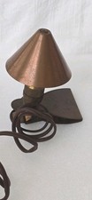 Vintage 1930s Art Deco Conical Copper Clip Lamp Original Circle F Hardware Works picture
