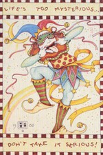 LIFE'S TOO MYSTERIOUS-Handcrafted Fridge Magnet-W/Mary Engelbreit art picture