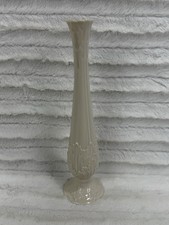 Lenox Single Flower Vase Ivory Porcelain 11” Made In USA Vintage picture