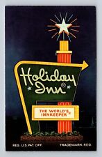 Kingman AZ-Arizona, Holiday Inn Motel, Marque, Advertising, Vintage Postcard picture