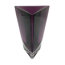 LSA International Art Glass Amethyst Purple Triangular Vase picture