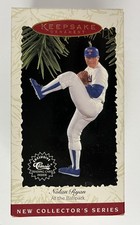 1996 Hallmark Nolan Ryan At the Ballpark Keepsake Ornament with Trading Card NIB picture