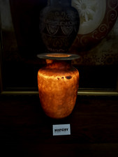 Egyptian Hand-Carved Alabaster Candle Holder, Gift,Patio decor,stone, picture