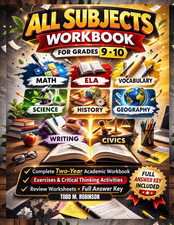 All Subjects Workbook for Grades 9-10: a Complete Two-Year Academic Workbook Cov picture