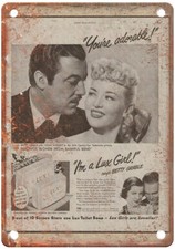 Vintage 1949 LUX Toilet Soap Ad Reproduction Metal Sign ZF518 picture