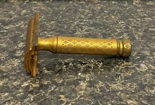 Gillette Razor 1940-50s Vintage Gold Tone picture