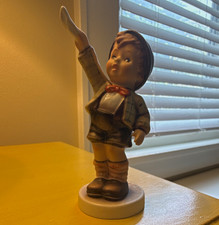 Goebel First Issue 1995 Boy w/ Raised Arm Painted Porcelain Figurine picture