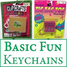BASIC FUN Keychain - Pocket Tic Tac Toe - New Old Stock - 1998 - B.F.I. picture