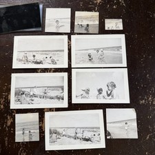 Fort Lauderdale Beach Florida 1938 B&W Photos Set With Negatives Kids Playing picture
