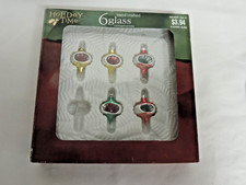 Vintage Holiday Time Mini Indent Reflector Glass Ornaments  picture