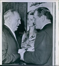 1950 Los Angeles Goodwin Knight Nelson Rockefeller Wirephoto Vintage 8x8 picture