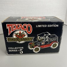 TEXACO ERTL 1918 FORD RUNABOUT COLLECTOR SERIES #5 COIN BANK 1988 picture