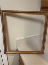 VTG VICTORIAN ERA FITS 16” X16” PICTURE FRAME ORNATE GOLD Floral Leaf Relief picture
