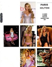 PARIS HILTON     CUSTOM   NOVELTY  TRADING CARD 6 CARDS  SET picture