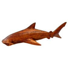 Hammerhead Shark hand carved wood sea life figurine picture