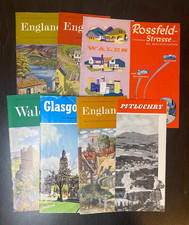 Vintage 1960s Travel Brochure Lot England Wales Scotland Germany Glasgow 8 Pc picture