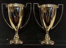 Vintage Gold Tone Trophy Cup 3.25” | Kaag Trophies USA NOS 1970’s Lot Of 2 picture
